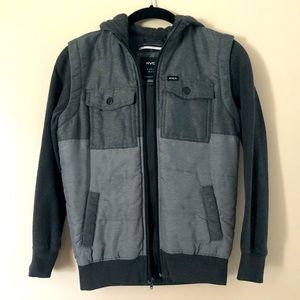 Boys RVCA hooded jacket size 8